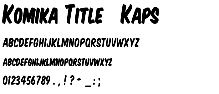 Komika Title - Kaps font